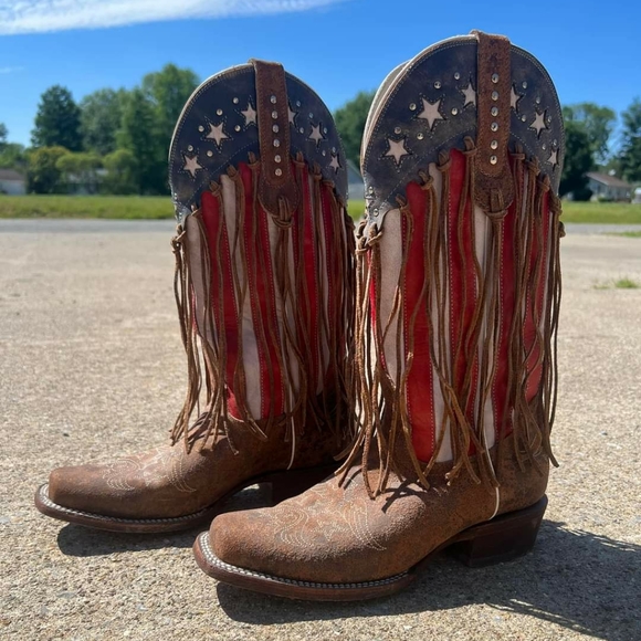American flag fringe boots - Picture 1 of 3